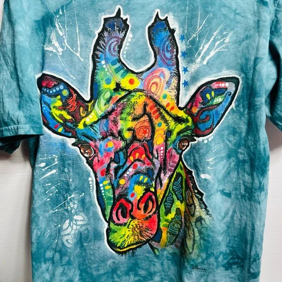 Vintage Rainforest Cafe Blue Giraffe Men’s T-Shirt Large Excellent Condition - Picture 2 of 5